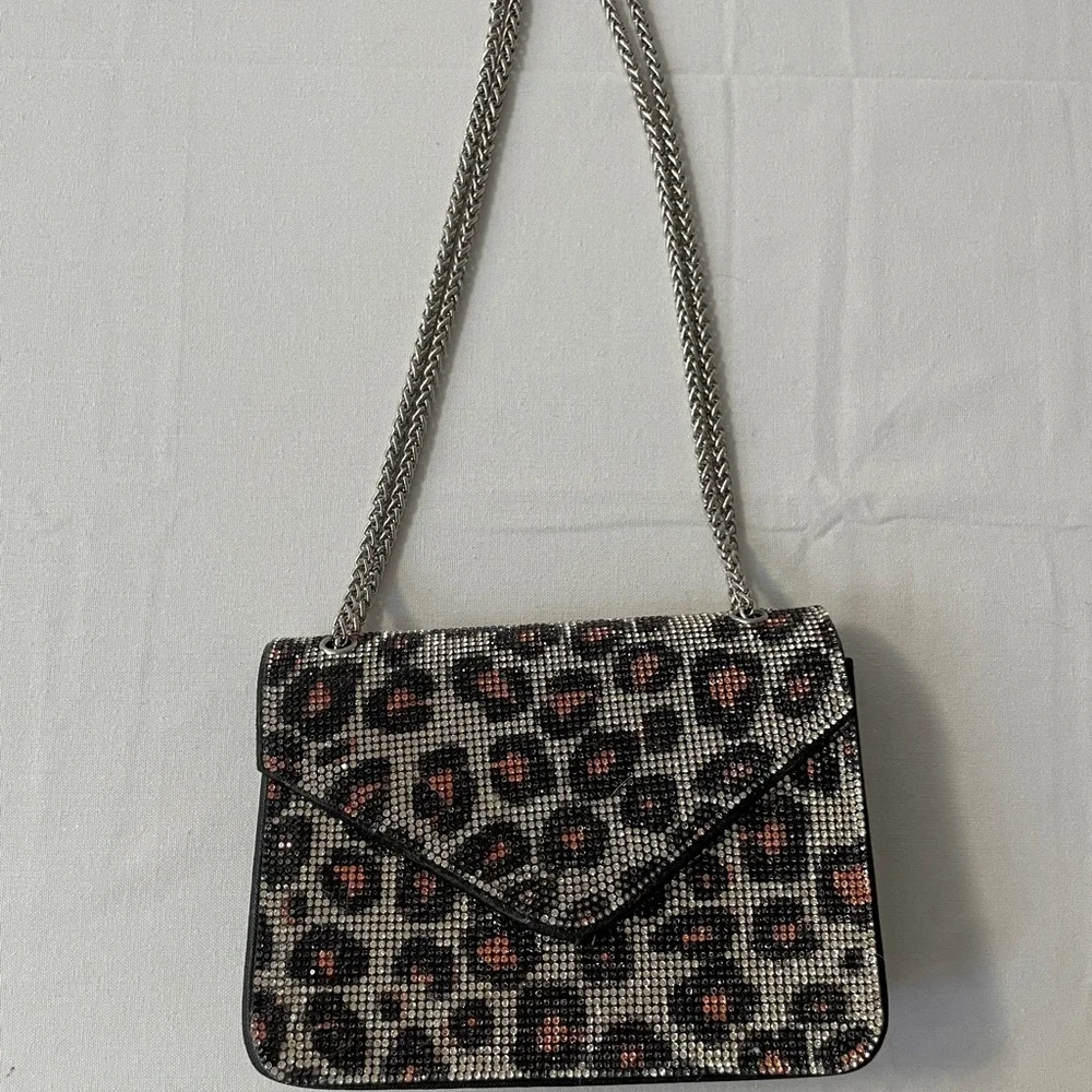 Leopard Print Chain Strap Bag - Picture 1 of 8